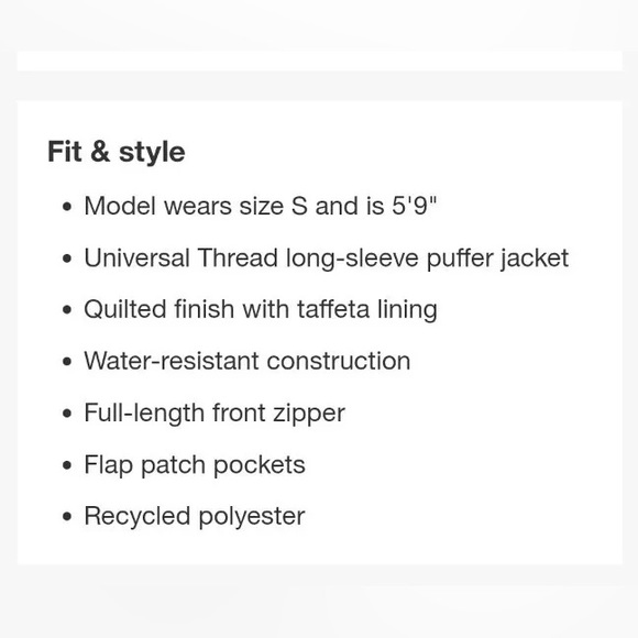 Universal Thread Goods Co. Brand Women’s Plus Size XXL Puffer Jacket Floral NWOT - Picture 7 of 8